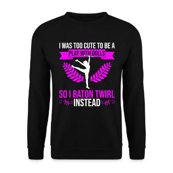 Majorette Cheerleader Design Für Baton Twirler - Sweat-shirt Unisexe - noir - Devant - Alina (178cm) & Michal (187cm)