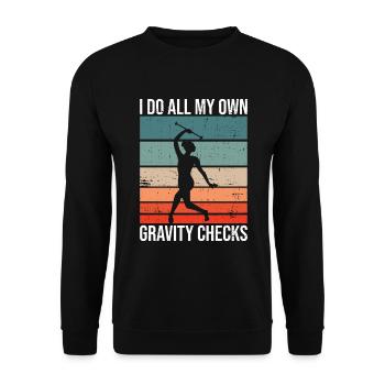 Baton Twirler Design Für Stabgymnastik - Unisex Sweatshirt - black - Front - Alina (178cm) & Michal (187cm)
