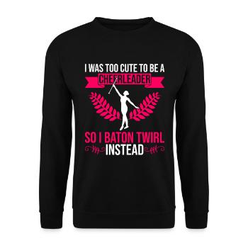 Baton Twirler Design Für Majorette Cheerleader - Sweat-shirt Unisexe - noir - Devant - Alina (178cm) & Michal (187cm)