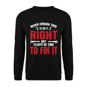 Maschinen-Bediener Maschinenführer Machinist - Unisex Pullover - Schwarz - Vorne - Alina (178cm) & Michal (187cm)