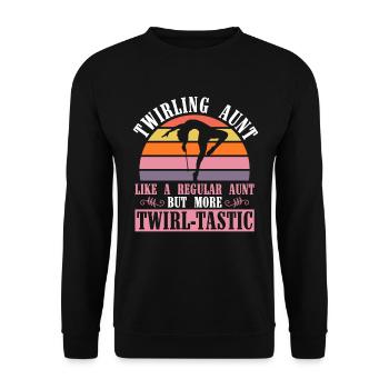 Baton Twirler Tante Design Für Twirling Recitals - Unisex Sweatshirt - black - Front - Alina (178cm) & Michal (187cm)