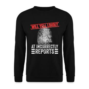 Forensisches Kriminologie-design Für Forensische - Unisex Pullover - Schwarz - Vorne - Alina (178cm) & Michal (187cm)