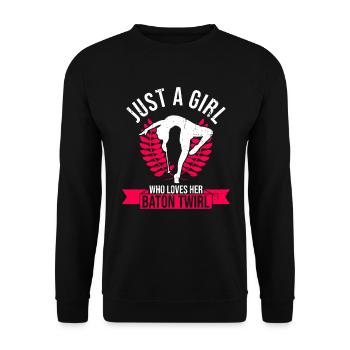Baton Twirler Girl Design Für Baton Twirling Girl - Sweat-shirt Unisexe - noir - Devant - Alina (178cm) & Michal (187cm)