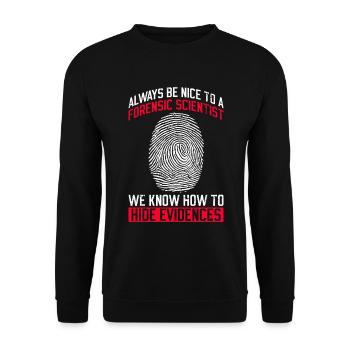 Forensic Analyst Design Für Forensiker - Sweat-shirt Unisexe - noir - Devant - Alina (178cm) & Michal (187cm)