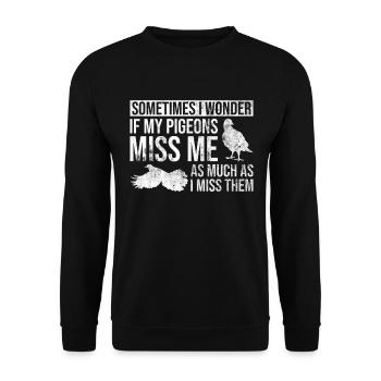 Taubenliebhaber Und Taubenzüchter Taubenrennsport - Sweat-shirt Unisexe - noir - Devant - Alina (178cm) & Michal (187cm)