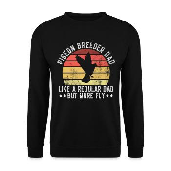 Taubenzüchter Vater Und Taubenrennvater - Unisex Sweatshirt - black - Front - Alina (178cm) & Michal (187cm)