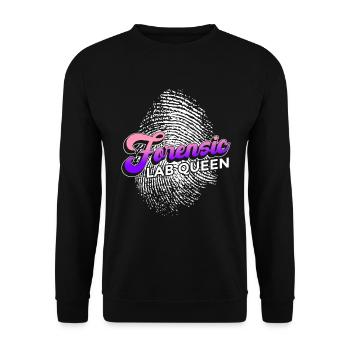 Crime Lab Queen Entwirft Für Forensische - Unisex Pullover - Schwarz - Vorne - Alina (178cm) & Michal (187cm)