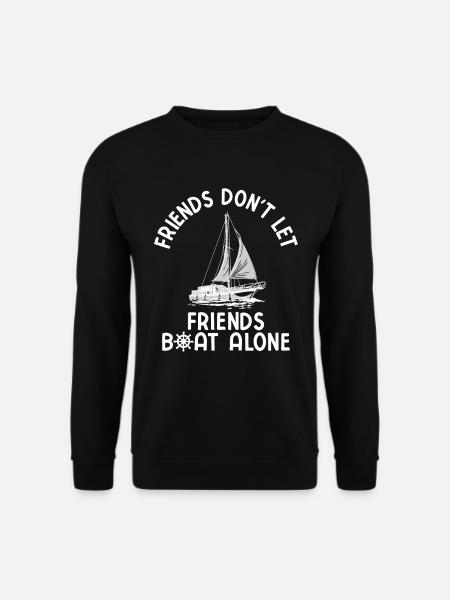 Segelboot Kapitän Spruch Zum Segeln - Unisex Pullover - Schwarz