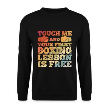 Boxsport Boxing - Unisex Pullover - Schwarz - Vorne - Alina (178cm) & Michal (187cm)