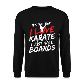 Japanischer Kampfsport Karate - Unisex Pullover - Schwarz - Vorne - Alina (178cm) & Michal (187cm)