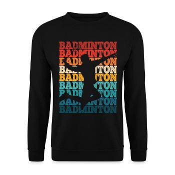 Badminton - Unisex Pullover - Schwarz - Vorne - Alina (178cm) & Michal (187cm)
