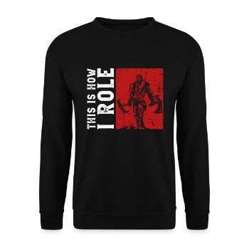 Fantasy Rollenspiel Und Live Action Rollenspiel - Unisex Pullover - Schwarz - Vorne - Alina (178cm) & Michal (187cm)