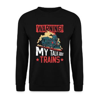 Eisenbahnarbeiter Und Zugingenieur - Unisex Sweatshirt - black - Front - Alina (178cm) & Michal (187cm)