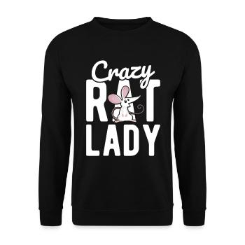 Nagetier Maus Ratte - Unisex Pullover - Schwarz - Vorne - Alina (178cm) & Michal (187cm)