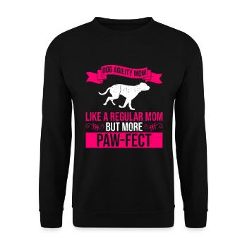 Dog Agility Mom Design Für Hunde-agility-training - Unisex Pullover - Schwarz - Vorne - Alina (178cm) & Michal (187cm)
