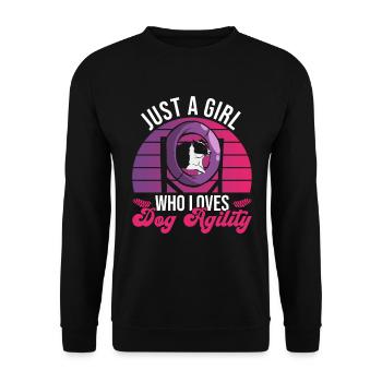 Dog Agility Girl Design Für Hundebesitzer Mädchen - Sweat-shirt Unisexe - noir - Devant - Alina (178cm) & Michal (187cm)