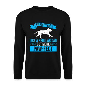 Dog Agility Dad Design Für Hund Agility Training - Unisex Pullover - Schwarz - Vorne - Alina (178cm) & Michal (187cm)