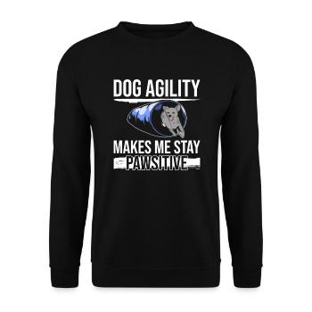 Dog Agility Trainer Design pour Dog Agility - Sweat-shirt Unisexe - noir - Devant - Alina (178cm) & Michal (187cm)