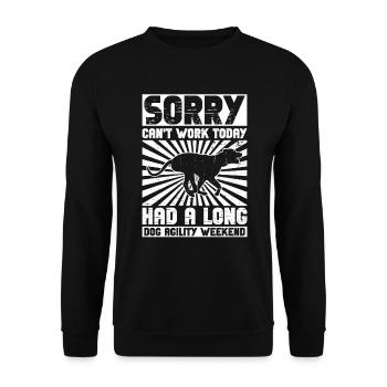 Dog Agility Design Für Hundebesitzer Und Trainer - Sweat-shirt Unisexe - noir - Devant - Alina (178cm) & Michal (187cm)