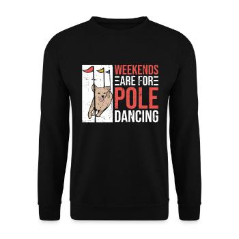 Dog Agility Trainer Design pour Dog Agility - Sweat-shirt Unisexe - noir - Devant - Alina (178cm) & Michal (187cm)