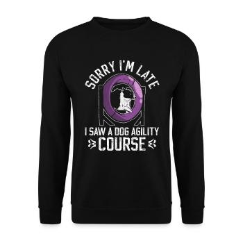 Dao Agility Design Für Hunde-agility-training - Unisex Pullover - Schwarz - Vorne - Alina (178cm) & Michal (187cm)