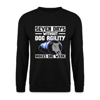 Hunde-agility-trainer-design Für - Unisex Pullover - Schwarz - Vorne - Alina (178cm) & Michal (187cm)