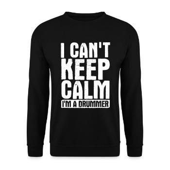 Schlagzeug Spieler Drummer - Unisex Pullover - Schwarz - Vorne - Alina (178cm) & Michal (187cm)