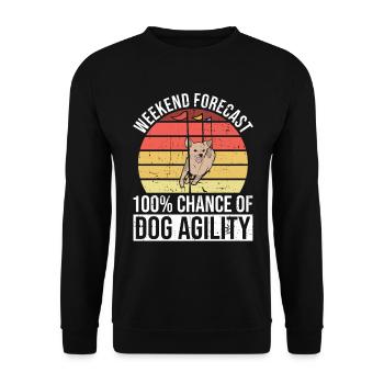 Hunde-agility-design Für Hunde-agility-training - Unisex Pullover - Schwarz - Vorne - Alina (178cm) & Michal (187cm)