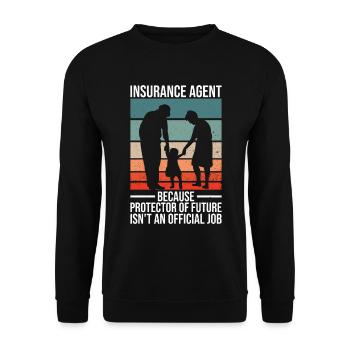 Family Insurance Agent Design Für Insurance Sales - Unisex Sweatshirt - black - Front - Alina (178cm) & Michal (187cm)