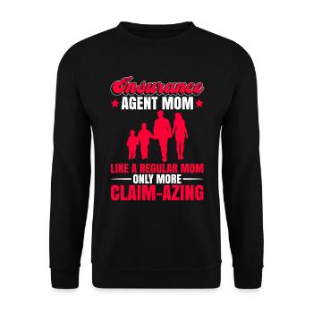 Versicherungsagent Mom Design Für - Unisex Sweatshirt - black - Front - Alina (178cm) & Michal (187cm)