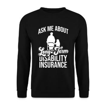 Isurance Sales Agent Design Für - Unisex Sweatshirt - black - Front - Alina (178cm) & Michal (187cm)