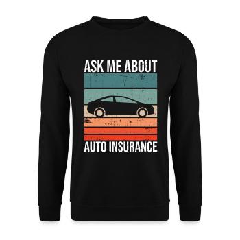 Versicherungsvertreter-design Für - Unisex Sweatshirt - black - Front - Alina (178cm) & Michal (187cm)