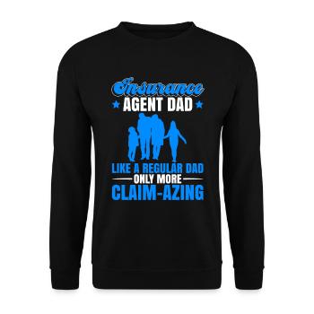 Versicherungsagent Vater Design Für - Unisex Sweatshirt - black - Front - Alina (178cm) & Michal (187cm)