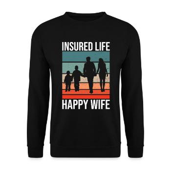 Familienversicherungsagenten-design Für - Unisex Sweatshirt - black - Front - Alina (178cm) & Michal (187cm)