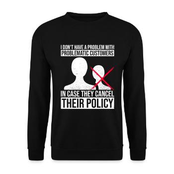 Versicherungsvertreter-design Für - Unisex Pullover - Schwarz - Vorne - Alina (178cm) & Michal (187cm)