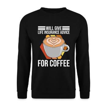 Life Insurance Agent Design Für - Unisex Pullover - Schwarz - Vorne - Alina (178cm) & Michal (187cm)