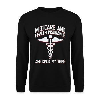 Medicare-versicherungsmakler Und - Sweat-shirt Unisexe - noir - Devant - Alina (178cm) & Michal (187cm)