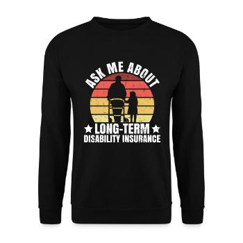 Insurance Sales Agent Design Für - Unisex Sweatshirt - black - Front - Alina (178cm) & Michal (187cm)