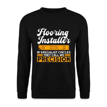 Bauboden-installateur-design Für - Unisex Pullover - Schwarz - Vorne - Alina (178cm) & Michal (187cm)