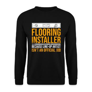 Bodenbelagsverleger Design Für Fliesenverleger - Unisex Pullover - Schwarz - Vorne - Alina (178cm) & Michal (187cm)