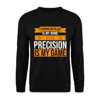 Design Für Bodenleger Für Die Bodenverlegung - Sweat-shirt Unisexe - noir - Devant - Alina (178cm) & Michal (187cm)