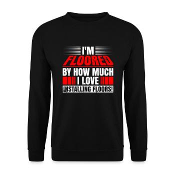 Bodenbelagsinstallationsdesign Für - Sweat-shirt Unisexe - noir - Devant - Alina (178cm) & Michal (187cm)