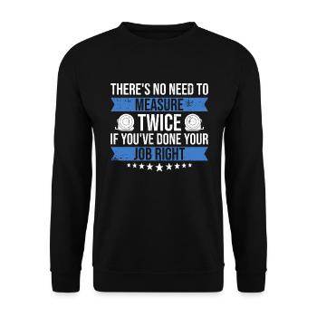 Teppich-installateur-design Für - Unisex Pullover - Schwarz - Vorne - Alina (178cm) & Michal (187cm)