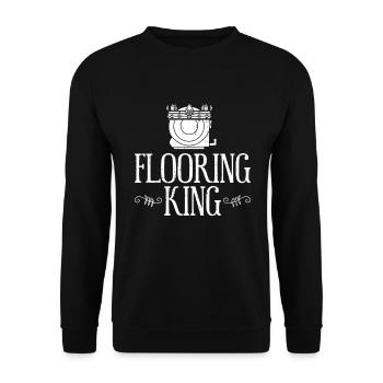 Floor King Bodenbelag Design Für Fliesen Und - Unisex Pullover - Schwarz - Vorne - Alina (178cm) & Michal (187cm)