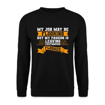 Tile Installer Design Für Bodenleger - Sweat-shirt Unisexe - noir - Devant - Alina (178cm) & Michal (187cm)