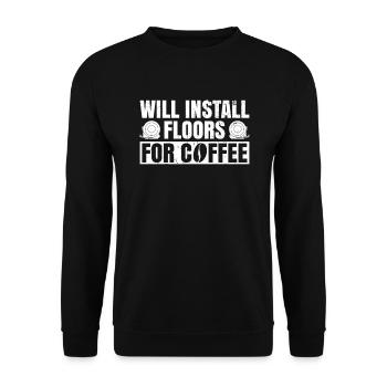 Teppich-installateur-design Für - Unisex Pullover - Schwarz - Vorne - Alina (178cm) & Michal (187cm)