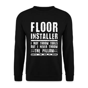 Tile Installer Design Für Bodenleger - Sweat-shirt Unisexe - noir - Devant - Alina (178cm) & Michal (187cm)
