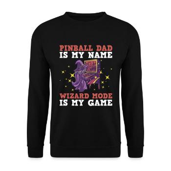Retro-flipper-automaten-design Für Flipperspieler - Unisex Sweatshirt - black - Front - Alina (178cm) & Michal (187cm)