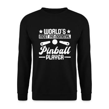 Klassisches Flipper-design Für Flipperspieler - Unisex Sweatshirt - black - Front - Alina (178cm) & Michal (187cm)