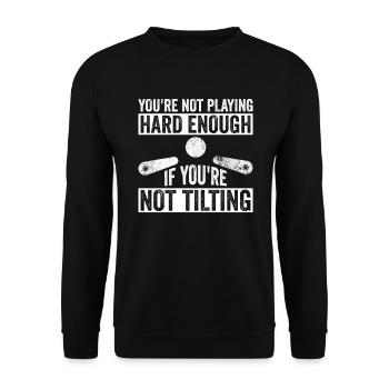 Flipper-design Für Flipperspieler - Unisex Sweatshirt - black - Front - Alina (178cm) & Michal (187cm)